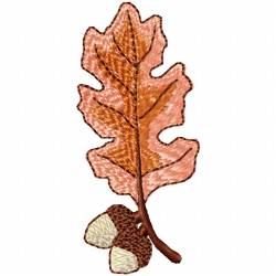 Acorn Embroidery Design 1